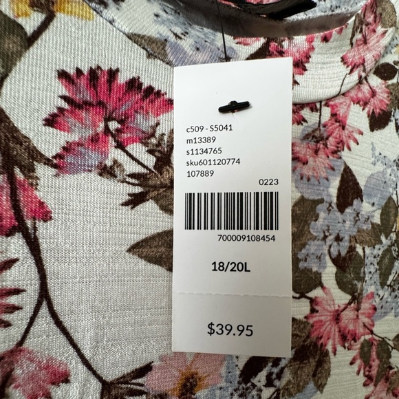 NWT Lane Bryant Floral Sleeveless Tunic - Multicolor - Picture 7 of 7